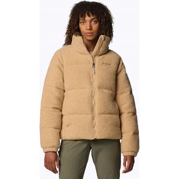 Zateplená bunda Columbia Puffect Sherpa Jacket - canoe XS