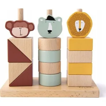 Dřevěná hračka Dřevěné stavebnice - navlékací zvířátka TRIXIE BABY