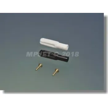 RC náhradní díl MPJet Vidlička plast, délka 17 mm, pro páku tloušťky 1,2, čep pr. 1, M2, bílá. balení 2 ks