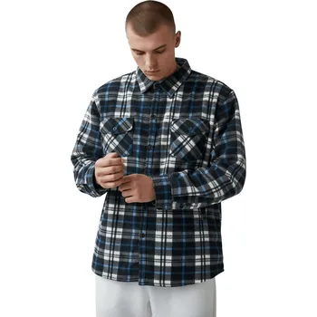 Wandeng Pánská nadměrná zateplená flanelová mikina JONÁŠ Barva: Bílá, Velikost: 8XL