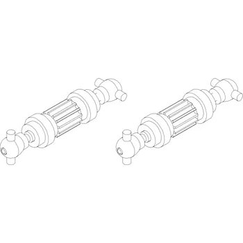 RC náhradní díl Turbo Racing Upgrade kovová osa předních kol C50 2 ks