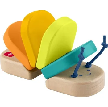 Dřevěná hračka Mattel Fisher Price dřevěná klapající housenka