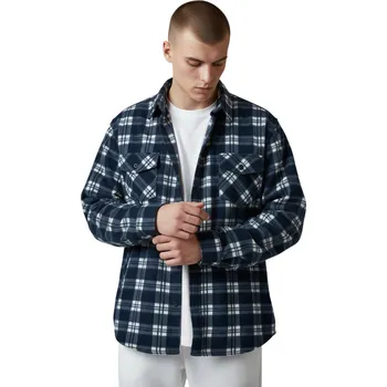 Wandeng Pánská nadměrná zateplená flanelová mikina JONÁŠ Barva: Modrá, Velikost: 5XL