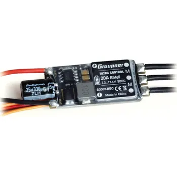 RC náhradní díl GRAUPNER modellbau - ULTRA 20A BL HELI SBEC 2-4S regulátor, s BEC konektor