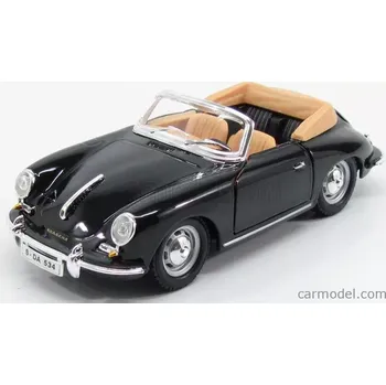 autíčko Bburago Porsche 356b Cabriolet 1961 1:24 Black