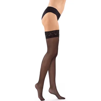 Dámské punčochy Jemné průhledné punčochy GORTEKS Hold-up stockings 20 DEN BLACK 3