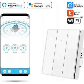 vypínač Dvojitý vypínač Wifi Tuya Smart N Life Bílý
