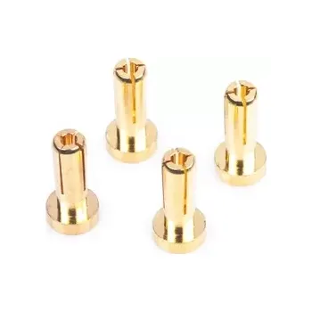 RC náhradní díl LRP Electronic 4mm/G4 Gold Works Team/zlaté konektory, 14mm, 4ks.