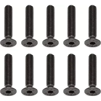 RC náhradní díl Associated Imbusové šrouby s zápustnou hlavou M4x20 mm FHCS, 10 ks.