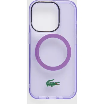 Pouzdro na mobilní telefon Obal na telefon Lacoste iPhone 15 Pro 6.1" LCHMP15LULOU fialová 45X, vel. ONE SIZE