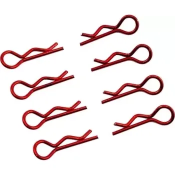 RC náhradní díl Ultimate Racing Sponky karoserie malé 1/8 - pravé a levé po 4ks. - červené