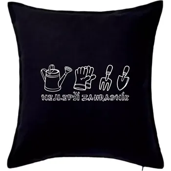 Polštář Nejlepší zahradník - Polštář 50x50 - 50x50 - Pouze potah ( Černá )