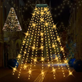 Vánoční dekorace VÁNOČNÍ OSVĚTLENÍ NA STROMEČEK 280 LED VNITŘNÍ/VENKOVNÍ BÍLÁ TEPLÁ 2x8m