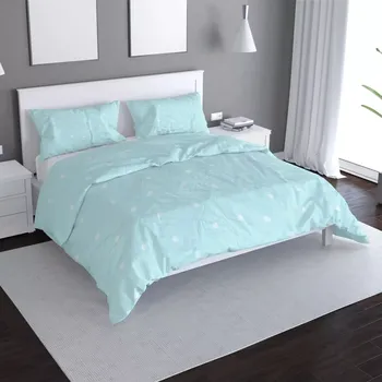 Povlečení Sablio Povlečení Tečky na bledě modré - 140x200 / 90x70