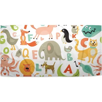 Osuška Sablio Ručník Zoo abeceda - 50x100 cm