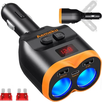 VERK GROUP Rychlá 80W USB-C a USB-A nabíječka s QC 3.0