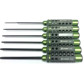 XCEED Imbusový klíče - metrické - ALU verze SADA :1.5;2.0;2.5;3.0;4.0&5.0x120mm,6 ks.(HSS typ)