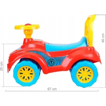 Dětské vozidlo Odrážedlo Spider- odrážedlo s červenými kolečky TECH6320