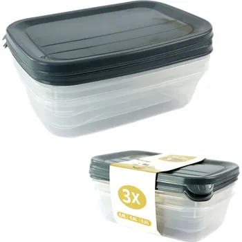 Dóza na potraviny Nádoba BOX KATEX na potraviny 0,6 L Sada 3 ks Organizér Krabičky