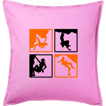 Polštář Quatro climb - Polštář 50x50 - 50x50 - Pouze potah ( Růžová )