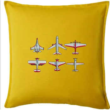 Polštář Letadlo modelář - Polštář 50x50 - 50x50 - Pouze potah ( Žlutá )
