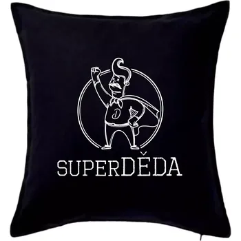 Polštář Superhrdina děda - Polštář 50x50 - 50x50 - Pouze potah ( Černá )
