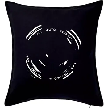 Polštář Foto objektiv obtisk - Polštář 50x50 - 50x50 - Pouze potah ( Černá )