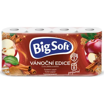 Toaletní papír Big Soft Vánoční edice jablko/skořice 3vrstvý 8 ks