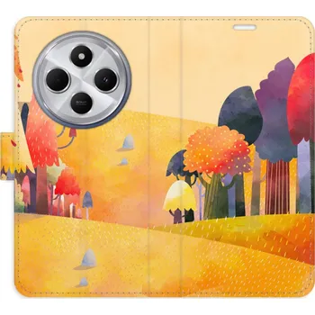 Pouzdro na mobilní telefon Flip pouzdro iSaprio na mobil Xiaomi Redmi 14C / Poco C75 - Autumn Forest s kapsičkami na karty (Knížkové flipové pouzdro iSaprio pro mobil Xiaomi Redmi 14C / Poco C75 - Autumn Forest - elegantní obal s kapsami, stojánkem a magnetickým zavíráním)