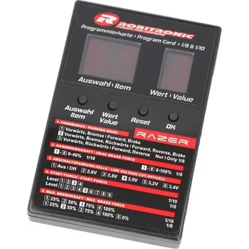 RC náhradní díl Robitronic programovací karta regulátorů Razer