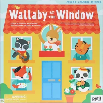 Dřevěná hračka Petit Collage Hra Wallaby u okna - poškozený obal