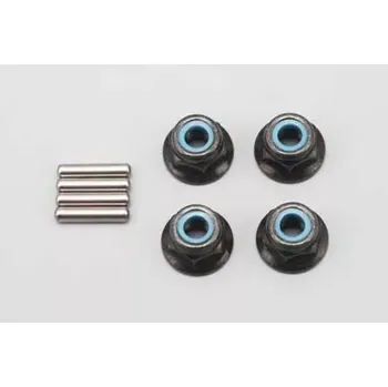 RC náhradní díl Yokomo matky a piny kol (4+4ks)