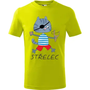 Dětské tričko Zvěrokruh kočky Střelec Velikost: 122/6 let, Barva trička: Limetková
