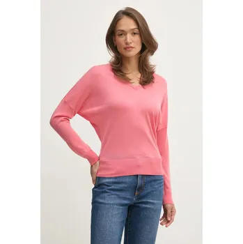 Dámský svetr Svetr United Colors of Benetton dámský, růžová barva, lehký, 103VD402R 38X, vel. M