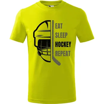 DOBRÝ TRIKO Dětské tričko Eat sleep helma Velikost: 146/10 let, Barva: Limetková