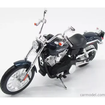 autíčko Maisto Harley davidson Fxdbi Dyna Street Bob 2006 1:12 Modrá Met Černá