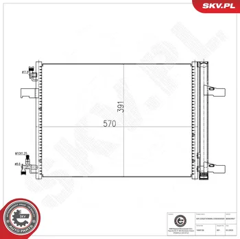 Ventilátor topení a klimatizace Kondenzátor klimatizace ESEN SKV 86SKV067
