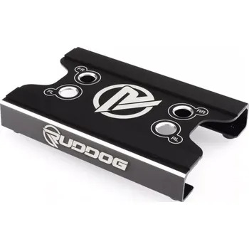 RC náhradní díl RUDDOG Car-stojánek alu černý s mech. protiskluz. proužky pro 1/10 TC podvozky