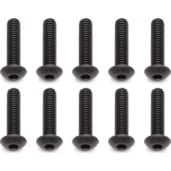 RC náhradní díl Associated Imbusové šrouby s čočkovitou hlavou M4x16 mm FHCS, 10 ks.