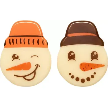 Jedlá dekorace na dort Barbara Luijckx sp. z o. o. – Dekorace čokoládová Sněhulák hlava 12 ks