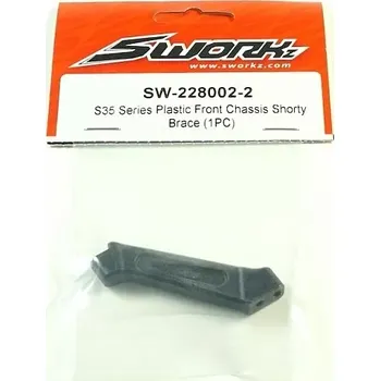 RC náhradní díl SWORKz přední krátká plastová vzpěra, 1 ks.