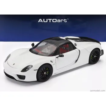 autíčko Autoart Porsche 918 Spyder Weissach Package 2013 1:18 Bílá