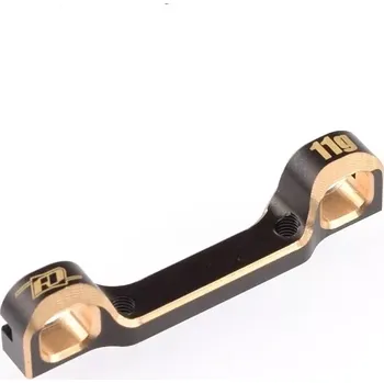 RC náhradní díl Revolution Design B6.3 mosazný držák ramen C (široký/černý/11g)