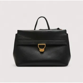 Kabelka ARLETTIS MEDIUM CLASIC KOŽENÁ KABELKA COCCINELLE NOIR SS26