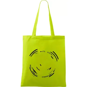 Foto objektiv obtisk - Taška bavlněná - 42 x 38 cm ( Limetková )