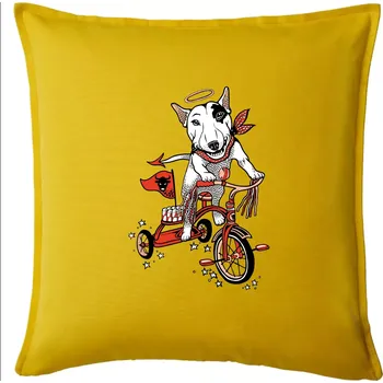 Polštář Bull terier anděl (Pecka design) - Polštář 50x50 - 50x50 - Pouze potah ( Žlutá )