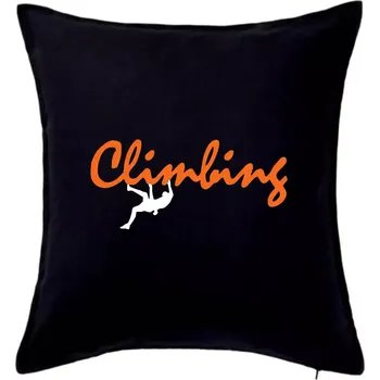 Polštář Climbing psací text - Polštář 50x50 - 50x50 - Pouze potah ( Černá )