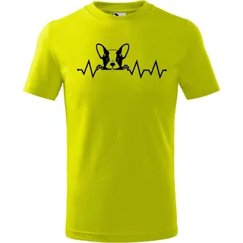 Chlapecké tričko DOBRÝ TRIKO Dětské tričko Tep buldoček Velikost: 158/12 let, Barva: Limetková