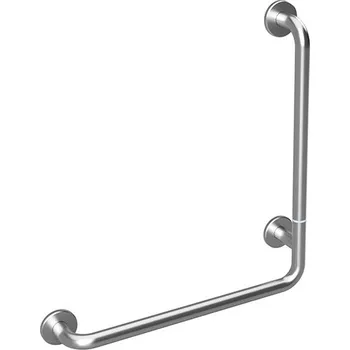 HELP: Nástěnné opěrné držadlo pravé skládané s krytkou, 680 mm, nerez, mat