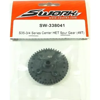 RC náhradní díl SWORKz HET ocelové hlavní ozubené kolo MODUL 1,0, 48 zubů, 1 ks.